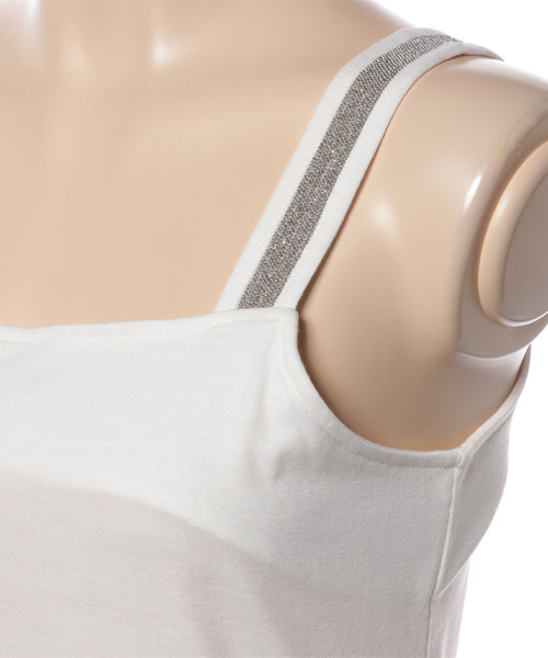 INTERPLANET WINGS（インタープラネットウィング）の「ボールチェーンタンクトップ（タンクトップ・レディース・オフホワイト/オレンジ/ブラック/オリーブ・FREE）」の6枚目の写真