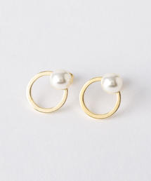BEAUTY&YOUTH UNITED ARROWS | BY メタルリング×パールモチーフ ピアス(ピアス（両耳用）)