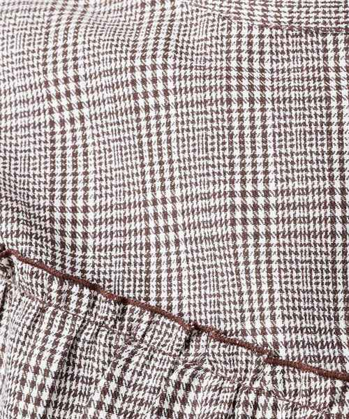 natural couture(ナチュラルクチュール)の「グレンチェック スタンドフリルブラウス(シャツ/ブラウス・レディース・オフホワイト/グレー/ベージュ・FREE)」の13枚目の写真