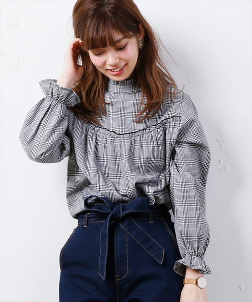 ネストローブ  フリル襟 ブラウス &amp; グレンチェック ワンピ フリルのブラウス** | 岡山店 | nest Robe Shop Blog | nest Robe