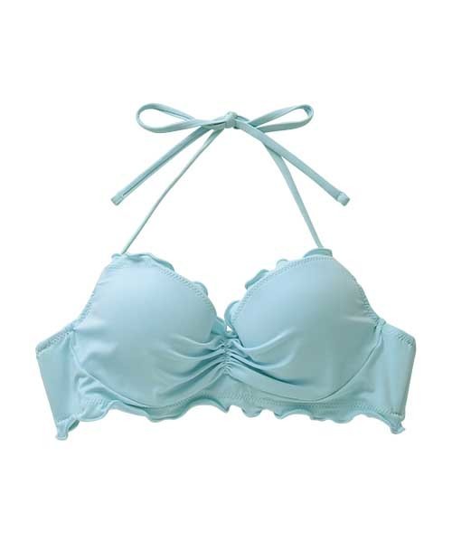 SUNBABIES（サンベイビーズ）の「フリルメロー・ワイヤービキニブラトップ/SUNBABIES（水着・レディース・グリーン系その他/ミント/ピンク系その他・SMALL/MEDIUM/LARGE）」の7枚目の写真