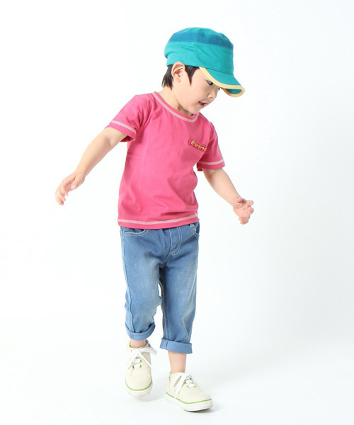 GLOBAL WORK（グローバルワーク）の「☆GLOBAL WORK人気No.1☆カットデニムクロプト（デニムパンツ・キッズ・ブルー/ネイビー・X-LARGE/SMALL/MEDIUM/LARGE）」の2枚目の写真