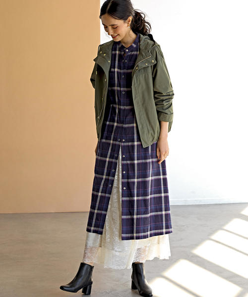 green label relaxing（グリーンレーベルリラクシング）の「◆SC フード ブルゾン（ブルゾン・レディース・ブラック/オリーブ/ベージュ・36/34/42/44/38/40）」の8枚目の写真