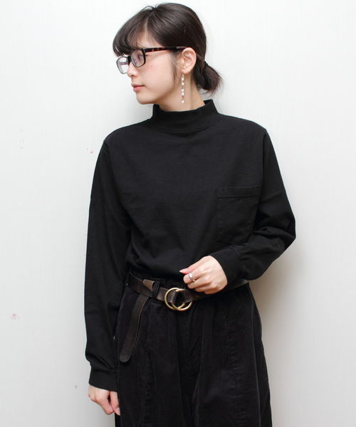 Goodwear(Since1983)(グッドウェア)の「GOODWEAR/グッドウェア モックロングスリーブTEE(WS)(Tシャツ/カットソー・レディース・ホワイト/ブラック/ブラウン/グレー系その他/ナチュラル・S)」の1枚目の写真