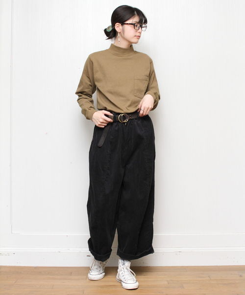 Goodwear(Since1983)(グッドウェア)の「GOODWEAR/グッドウェア モックロングスリーブTEE(WS)(Tシャツ/カットソー・レディース・ホワイト/ブラック/ブラウン/グレー系その他/ナチュラル・S)」の9枚目の写真