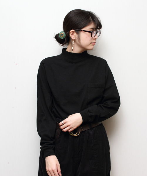 Goodwear(Since1983)(グッドウェア)の「GOODWEAR/グッドウェア モックロングスリーブTEE(WS)(Tシャツ/カットソー・レディース・ホワイト/ブラック/ブラウン/グレー系その他/ナチュラル・S)」の8枚目の写真