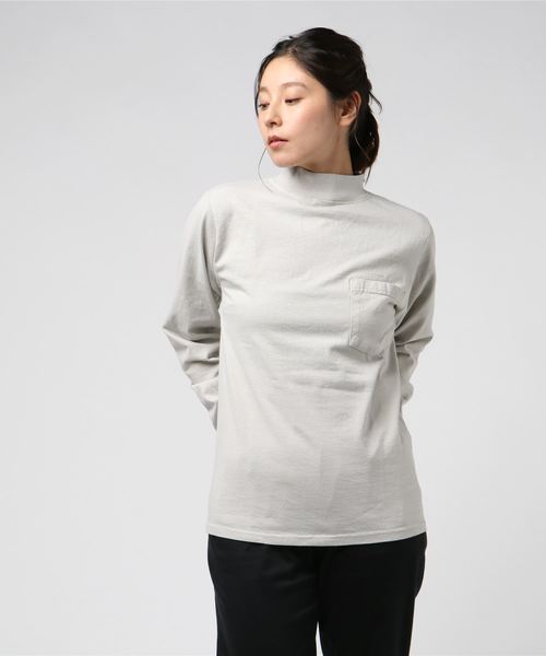 Goodwear(Since1983)(グッドウェア)の「GOODWEAR/グッドウェア モックロングスリーブTEE(WS)(Tシャツ/カットソー・レディース・ホワイト/ブラック/ブラウン/グレー系その他/ナチュラル・S)」の3枚目の写真