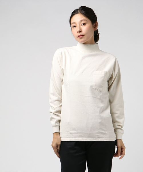 Goodwear(Since1983)(グッドウェア)の「GOODWEAR/グッドウェア モックロングスリーブTEE(WS)(Tシャツ/カットソー・レディース・ホワイト/ブラック/ブラウン/グレー系その他/ナチュラル・S)」の5枚目の写真