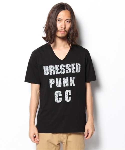 CUSTOM CULTURE(カスタムカルチャー)の「プリントTEE DRESSED PUNK(Tシャツ/カットソー・メンズ・サックスブルー/ライトピンク/クリーム/ブラック×ホワイト/ホワイト×ブラック/ホワイト×ピンク/ブラック×ブルー・2/3)」の8枚目の写真