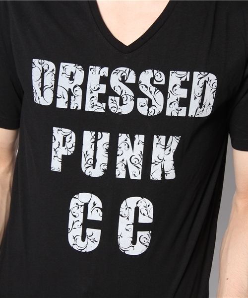 CUSTOM CULTURE(カスタムカルチャー)の「プリントTEE DRESSED PUNK(Tシャツ/カットソー・メンズ・サックスブルー/ライトピンク/クリーム/ブラック×ホワイト/ホワイト×ブラック/ホワイト×ピンク/ブラック×ブルー・2/3)」の13枚目の写真