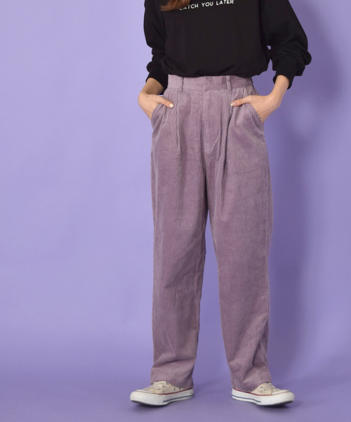 w closet(ダブルクローゼット)の「タック入りペグトップフルレングスパンツ_(その他パンツ・レディース・アイボリー/モカ/ラベンダー・FREE)」の3枚目の写真