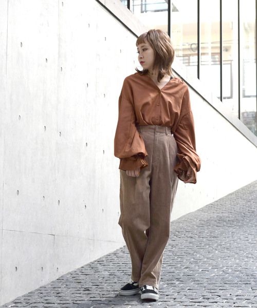 w closet(ダブルクローゼット)の「タック入りペグトップフルレングスパンツ_(その他パンツ・レディース・アイボリー/モカ/ラベンダー・FREE)」の22枚目の写真