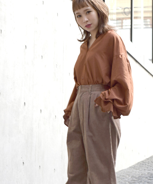 w closet(ダブルクローゼット)の「タック入りペグトップフルレングスパンツ_(その他パンツ・レディース・アイボリー/モカ/ラベンダー・FREE)」の11枚目の写真