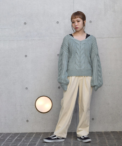 w closet(ダブルクローゼット)の「タック入りペグトップフルレングスパンツ_(その他パンツ・レディース・アイボリー/モカ/ラベンダー・FREE)」の4枚目の写真