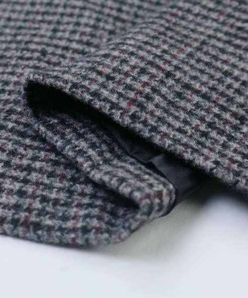 reca（レカ）の「フェイクウールタッチグレンチェック　ロング丈チェスターコート（チェスターコート・レディース・グレー/キャメル・FREE）」の8枚目の写真