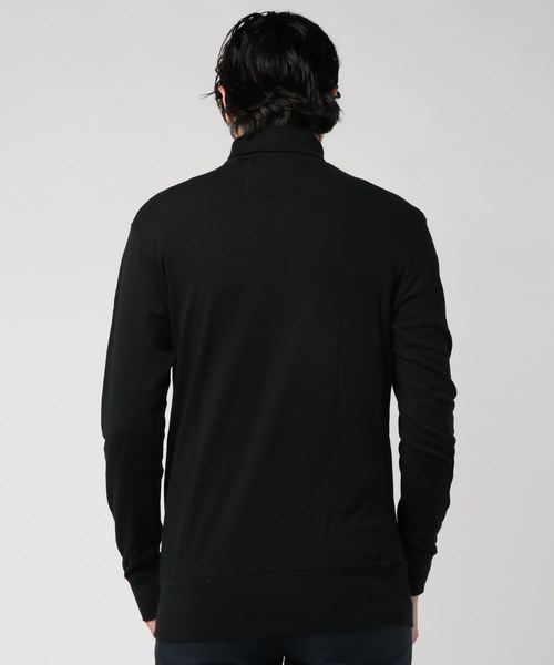 STUDIOUS（ステュディオス）の「コットンハイネックプルオーバー（Tシャツ/カットソー・メンズ・ライトグレー/ブラック・1/2）」の4枚目の写真