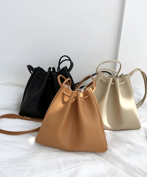 shopnikoniko(ショップニコニコ)の「巾着バッグ(ショルダーバッグ・レディース・ベージュ/キャメル/ブラック/グリーン系その他・フリー)」の9枚目の写真