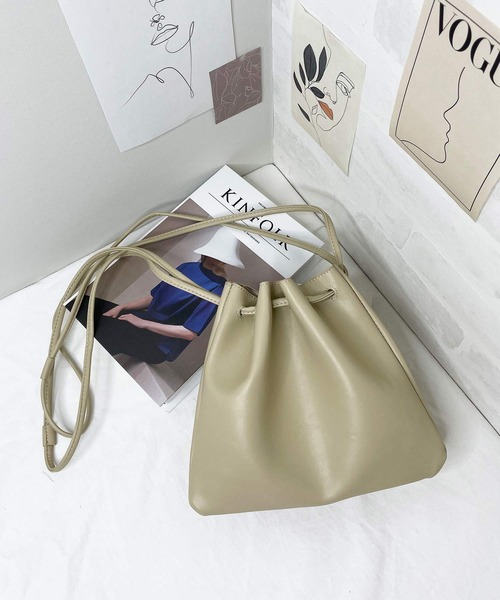 shopnikoniko(ショップニコニコ)の「巾着バッグ(ショルダーバッグ・レディース・ベージュ/キャメル/ブラック/グリーン系その他・フリー)」の22枚目の写真