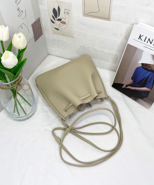 shopnikoniko(ショップニコニコ)の「巾着バッグ(ショルダーバッグ・レディース・ベージュ/キャメル/ブラック/グリーン系その他・フリー)」の21枚目の写真