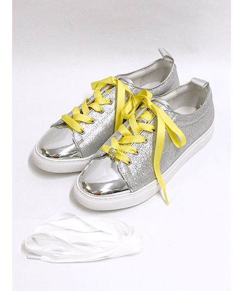 House ピンクハウス のファッション クローバーチャーム付きラメスニーカー スニーカー Pink Pink シューズ スニーカー セール