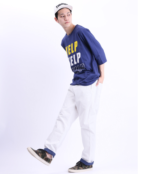 WEGO(ウィゴー)の「WEGO/ロールアップチノパンツ(チノパンツ・メンズ・ホワイト系その他/ベージュ/ベージュ系その他/ネイビー/ブルー系その他/ホワイト・LARGE/MEDIUM)」の19枚目の写真