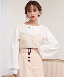 one after another NICE CLAUP | Tシャツ×ビスチェ セット(アンサンブル)