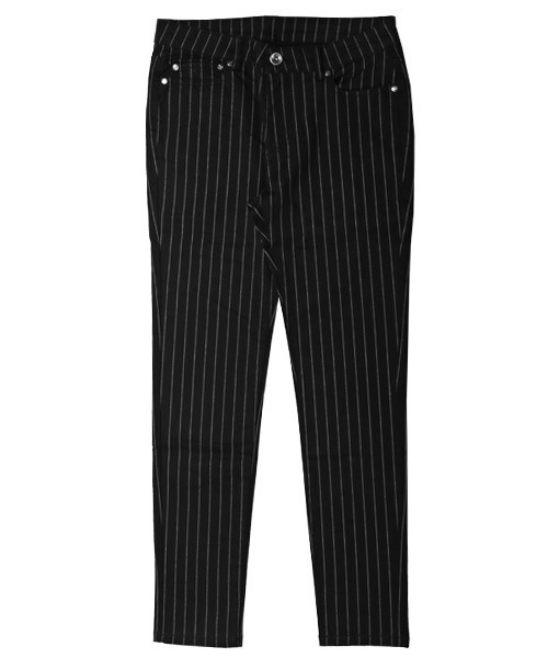 LUXSTYLE(ラグスタイル)の「総柄ツイルストレッチスキニーパンツ(その他パンツ・メンズ・ストライプ/チェック/チャコールグレー・S/M/L/XL)」の6枚目の写真