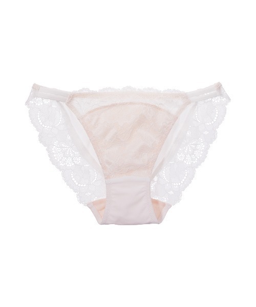 PEACH JOHN（ピーチジョン）の「【レースでラインが響きにくい、肌触りふんわりショーツ】ナイスバディショーツ（ショーツ・レディース・ブラック/ネイビー/グリーン/ピンクベージュ/ライラック/ライトブルー/レッド/ラベンダー/ミント/ピンク/ダークブルー/スモークピンク/オフホワイト/パープル/レッド系その他/グレー/チェリーピンク/ピンク系その他/コーラル/ライトパープル/グリーン系その他/ホワイト×イエロー/イエロー/インディゴブルー/ベージュ系その他/クリアブラック/ダークラベンダー/桜/ローズ/ブラウン/ライトピンク/ネイビー系/グレイッシュベージュ・SMALL/MEDIUM/LARGE）」の2枚目の写真