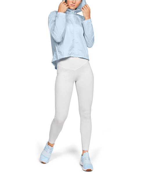 UNDER ARMOUR（アンダーアーマー）の「ウーマンズライフスタイルパーカー / ハイブリッドウーブンフルジップ（ナイロンジャケット・レディース・ブラック/ライトブルー・SM/LG/MD/XL）」の8枚目の写真