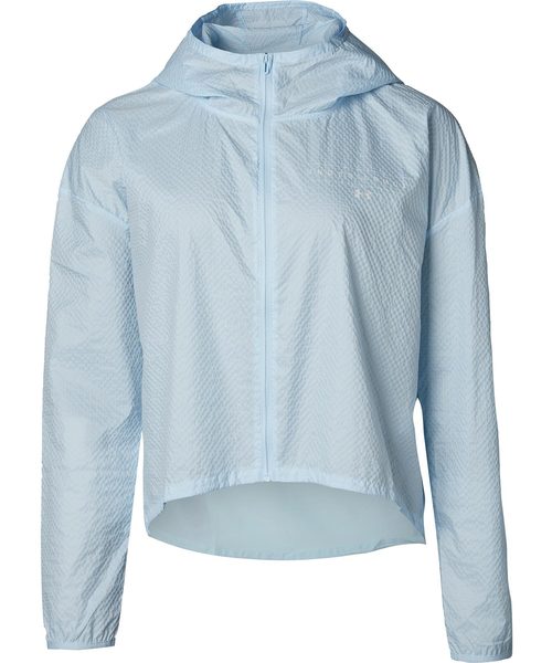 UNDER ARMOUR（アンダーアーマー）の「ウーマンズライフスタイルパーカー / ハイブリッドウーブンフルジップ（ナイロンジャケット・レディース・ブラック/ライトブルー・SM/LG/MD/XL）」の9枚目の写真