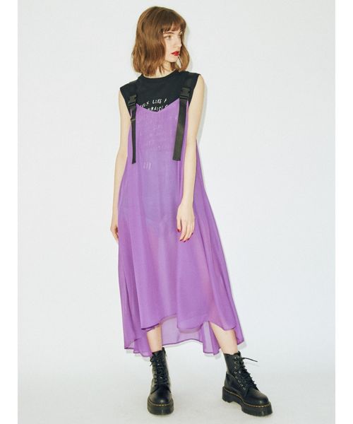 jouetie（ジュエティ）の「バックルシースルーワンピース（ワンピース・レディース・ブラック/パープル/ピンク/ライトグリーン・MEDIUM）」の6枚目の写真