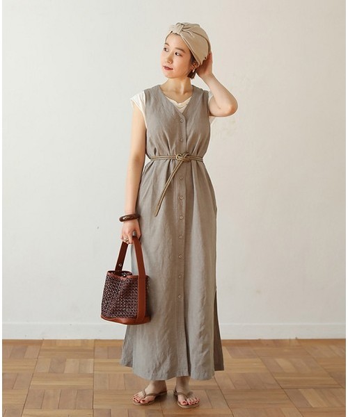 TODAYFUL(トゥデイフル)の「ギャザーターバンキャップ(キャップ・レディース・カーキ/ベージュ・FREE)」の5枚目の写真