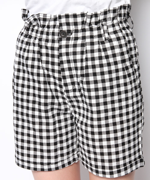 WEGO（ウィゴー）の「WEGO/ギンガムハイウエストタックショーツ（その他パンツ・レディース・ブラック/ブルー・FREE）」の6枚目の写真