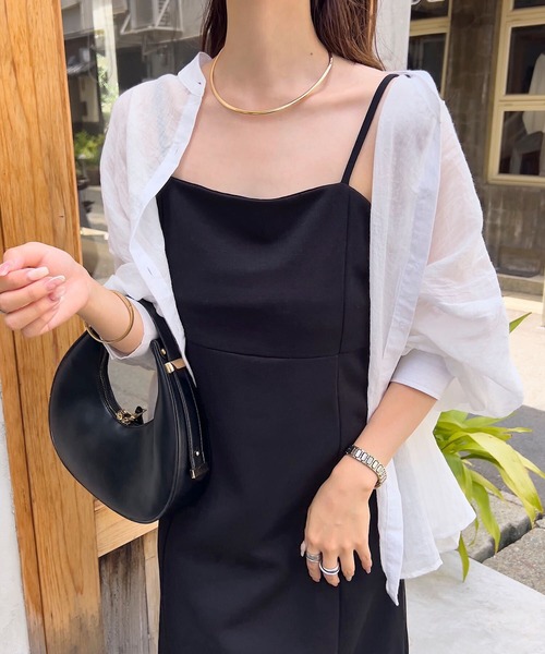 KOBE LETTUCE（コウベレタス）の「通気性バツグンで真夏も快適！選べる2タイプ シアーガーゼリラックスシャツ（シャツ/ブラウス・レディース・ベージュ/オレンジ/グレイッシュベージュ/オフホワイト/ブラック/グレー/ピンク/ブルー/ネイビー/ライトグレー/ライトピンク/イエロー系1/ネイビー系1/ベージュ系/ベージュ系1/ライトグレー系/ピンク系/ライトグレー系1/ホワイト系/イエロー系/ホワイト系1/ネイビー系/ピンク系1/ブラック系1/ブラック系/ミント/チャコールグレー/ホワイト系2/イエロー系2/ベージュ系2/ブルー系/ブルー系1/グレー系/ホワイト系3/ホワイト系4/イエロー系3/グリーン/グリーン系・FREE/2/1/3）」の6枚目の写真