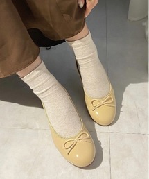 パンプス 日本製 エナメル バレエシューズ