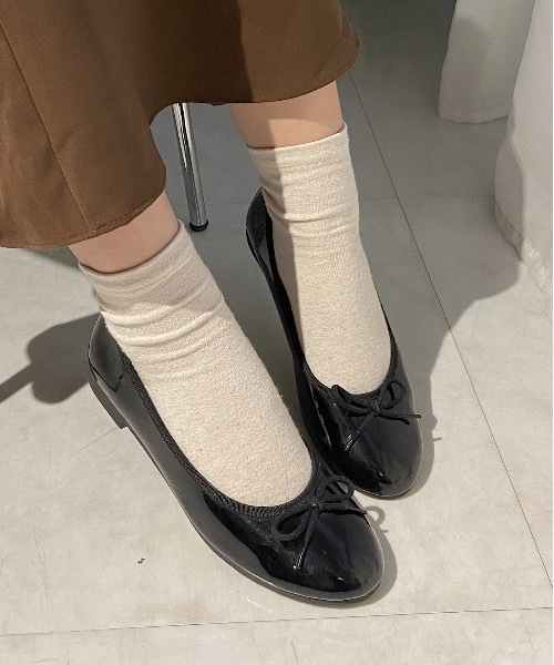 セール】パンプス 日本製 エナメル バレエシューズ（バレエ