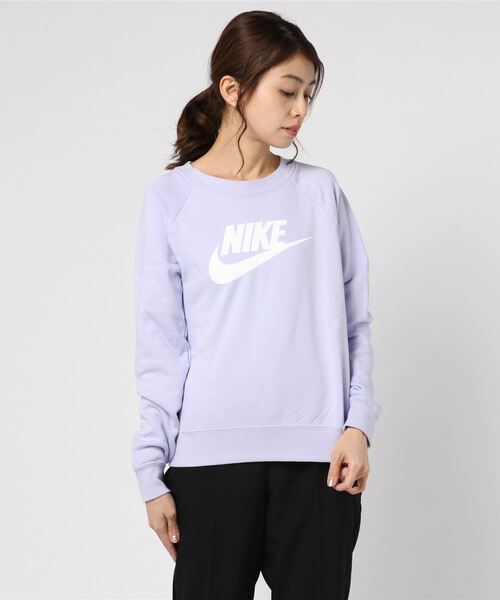 NIKE（ナイキ）の「NIKE/ナイキ ウィメンズ エッセンシャル クルー フリース（スウェット・レディース・ブラック/グレー/ラベンダー/バイオレット/グレイッシュブルー/パープル/ホワイト/スカイブルー・S/M/L/XL）」の7枚目の写真