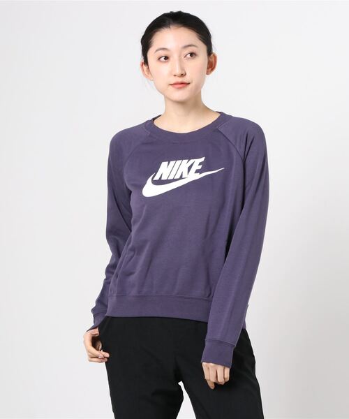 NIKE（ナイキ）の「NIKE/ナイキ ウィメンズ エッセンシャル クルー フリース（スウェット・レディース・ブラック/グレー/ラベンダー/バイオレット/グレイッシュブルー/パープル/ホワイト/スカイブルー・S/M/L/XL）」の6枚目の写真