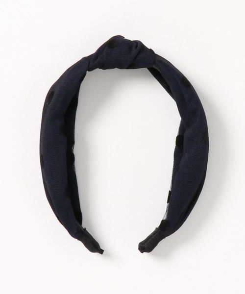 Fun & Daily（ファンアンドデイリー）の「F&D : ドットガーゼカチューシャ（カチューシャ・レディース・ブラック/ネイビー/イエロー/グリーン/ワインレッド・FREE）」の4枚目の写真