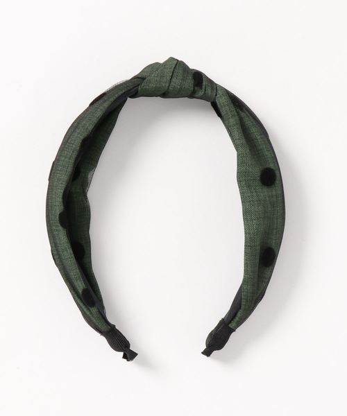 Fun & Daily（ファンアンドデイリー）の「F&D : ドットガーゼカチューシャ（カチューシャ・レディース・ブラック/ネイビー/イエロー/グリーン/ワインレッド・FREE）」の3枚目の写真