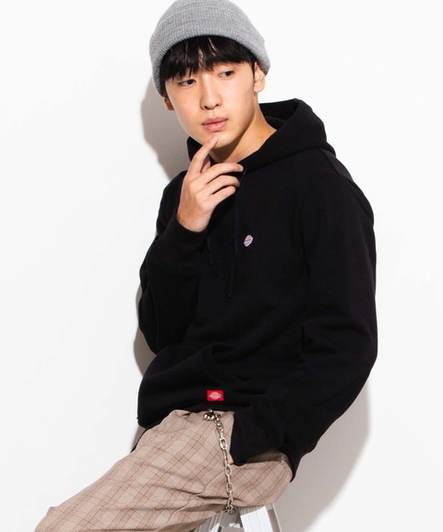 Dickies(ディッキーズ)の「∴WEGO/Dickies 別注刺繍プルパーカー(パーカー・メンズ・ブラウン/ブラック/ホワイト・LARGE/MEDIUM)」の2枚目の写真