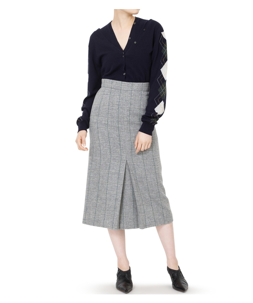 LE CIEL BLEU（ルシェルブルー）の「Argyle Sleeve Knit Cardigan（ニット/セーター・レディース・チャコールグレー/ネイビー・36）」の22枚目の写真