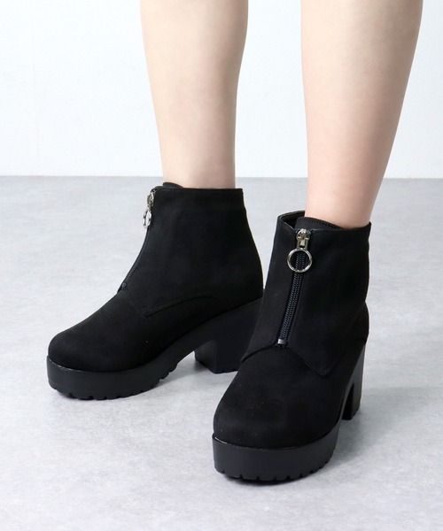 LibertyDoll（リバティードール）の「Liberty Doll / 厚底8cm フロントジップ チャンキーブーツ(9042-SA)（ブーツ・レディース・ブラック/ダークブラウン/グレー/ブラック系その他・M/LL/L/S）」の13枚目の写真