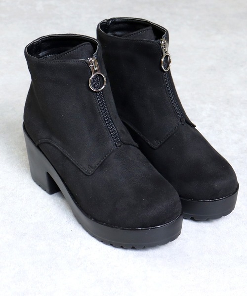 LibertyDoll（リバティードール）の「Liberty Doll / 厚底8cm フロントジップ チャンキーブーツ(9042-SA)（ブーツ・レディース・ブラック/ダークブラウン/グレー/ブラック系その他・M/LL/L/S）」の14枚目の写真