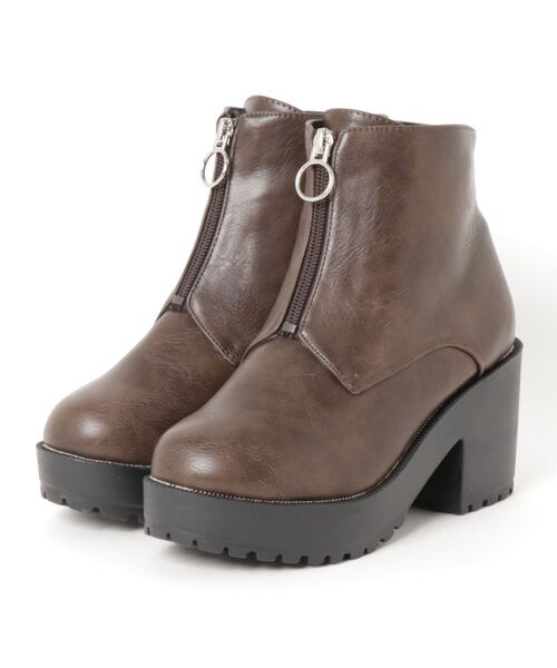 LibertyDoll（リバティードール）の「Liberty Doll / 厚底8cm フロントジップ チャンキーブーツ(9042-SA)（ブーツ・レディース・ブラック/ダークブラウン/グレー/ブラック系その他・M/LL/L/S）」の16枚目の写真