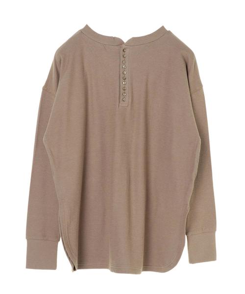 AMERICAN HOLIC（アメリカンホリック）の「2WAY鹿の子裾ラウンドチュニック＊（Tシャツ/カットソー・レディース・チャコールグレー/ネイビー/アイボリー/モカ・M/L）」の14枚目の写真