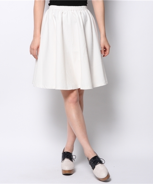WEGO(ウィゴー)の「WEGO/フラノサーキュラースカート(スカート・レディース・アイボリー/グレー系その他・FREE)」の2枚目の写真