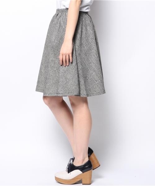 WEGO(ウィゴー)の「WEGO/フラノサーキュラースカート(スカート・レディース・アイボリー/グレー系その他・FREE)」の3枚目の写真