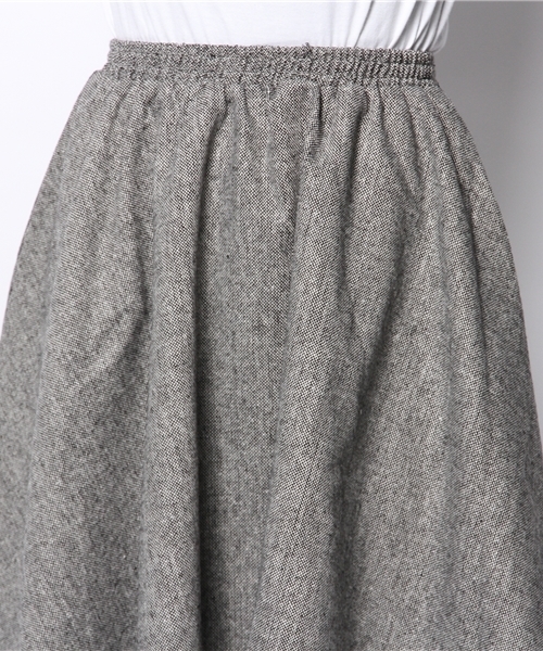 WEGO(ウィゴー)の「WEGO/フラノサーキュラースカート(スカート・レディース・アイボリー/グレー系その他・FREE)」の5枚目の写真