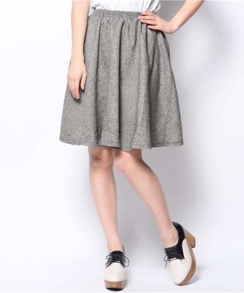 WEGO(ウィゴー)の「WEGO/フラノサーキュラースカート(スカート・レディース・アイボリー/グレー系その他・FREE)」の9枚目の写真